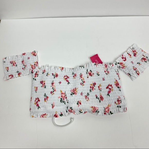 Xhilaration Floral Off Shoulder Bikini Top NWT - Picture 3 of 4
